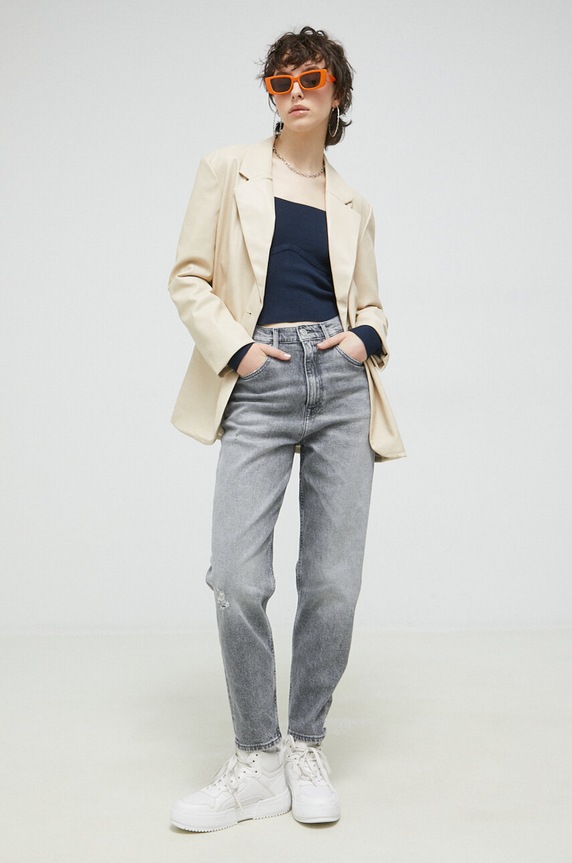 Sveter Abercrombie & Fitch KI150.3107.200 tmavomodrá SS23