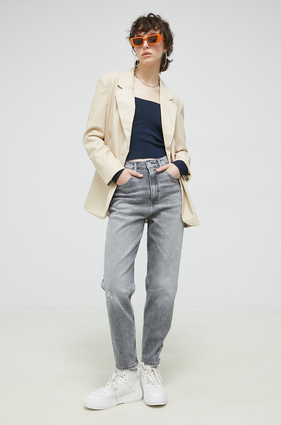 Sveter Abercrombie & Fitch KI150.3107.200 tmavomodrá SS23