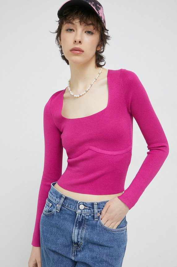 Abercrombie & Fitch sweter różowy KI150.3112.640