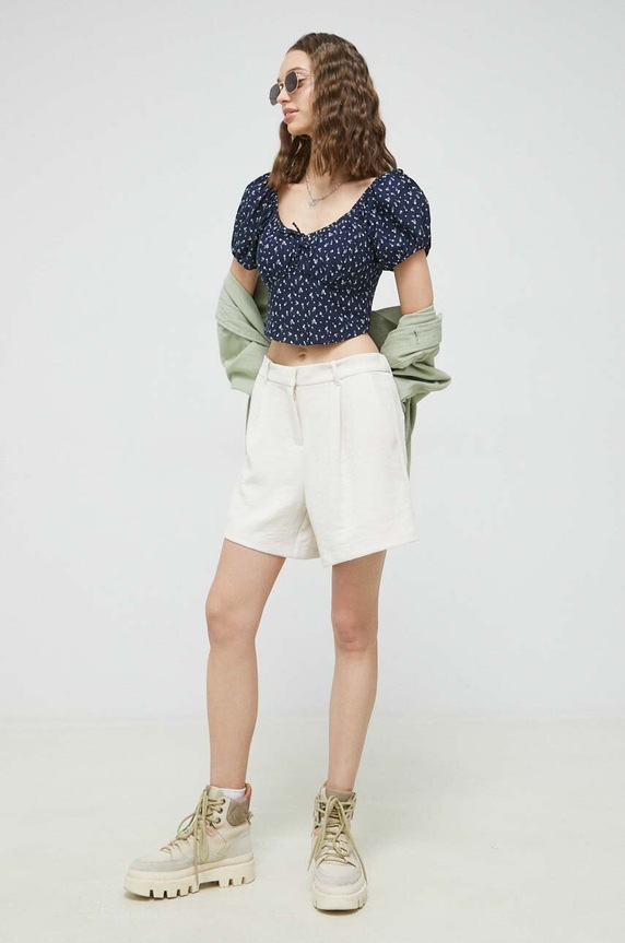 Top Hollister Co. KI340.3133.208 námořnická modř SS23