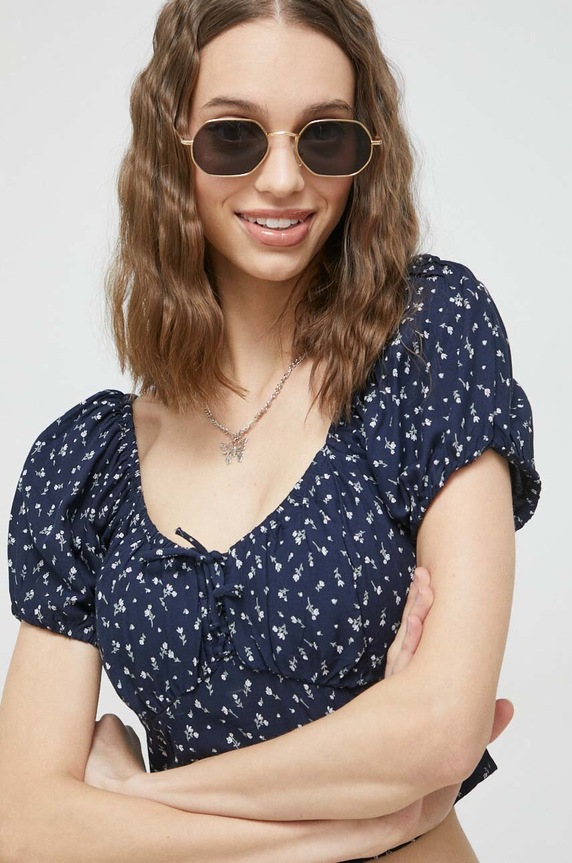 Top Hollister Co. KI340.3133.208 námořnická modř