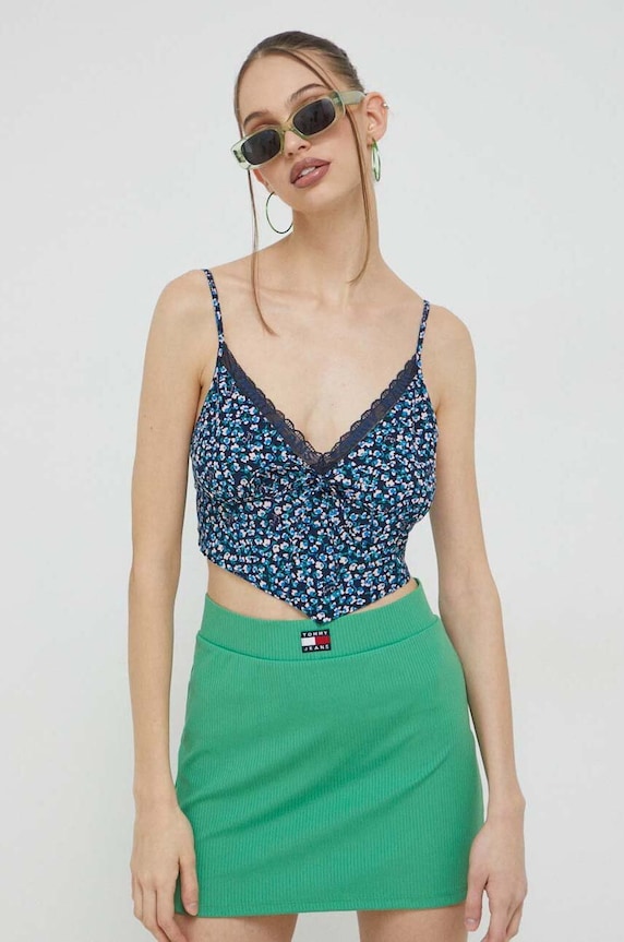 Tommy Jeans top model fin albastru DW0DW15215.PPYX