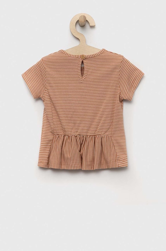 United Colors of Benetton t-shirt niemowlęcy 3QZGA1025.W.SEASONAL beżowy SS23
