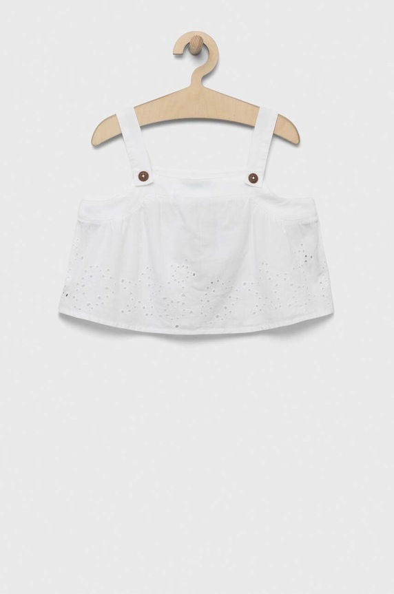 United Colors of Benetton bluza de bumbac pentru copii uni alb 5JO1GH002.P.SEASONAL