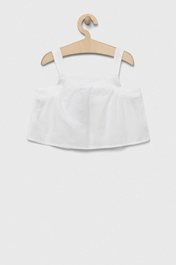 United Colors of Benetton bluza de bumbac pentru copii 5JO1GH002.P.SEASONAL alb SS23