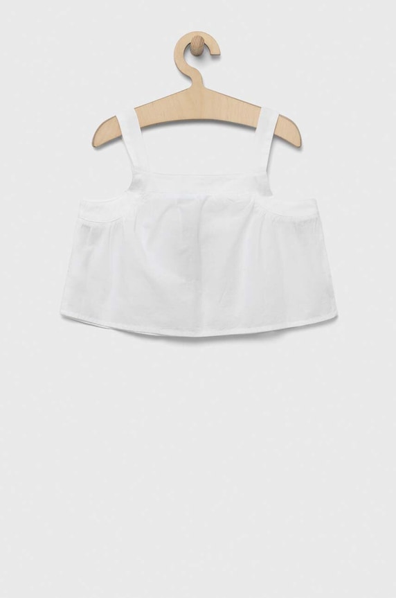 United Colors of Benetton bluza de bumbac pentru copii 5JO1GH002.P.SEASONAL alb SS23