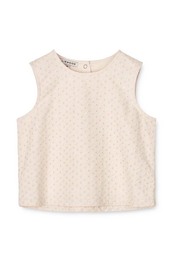 Liewood gyerek blúz pamutból ujjatlan bézs LW17339
