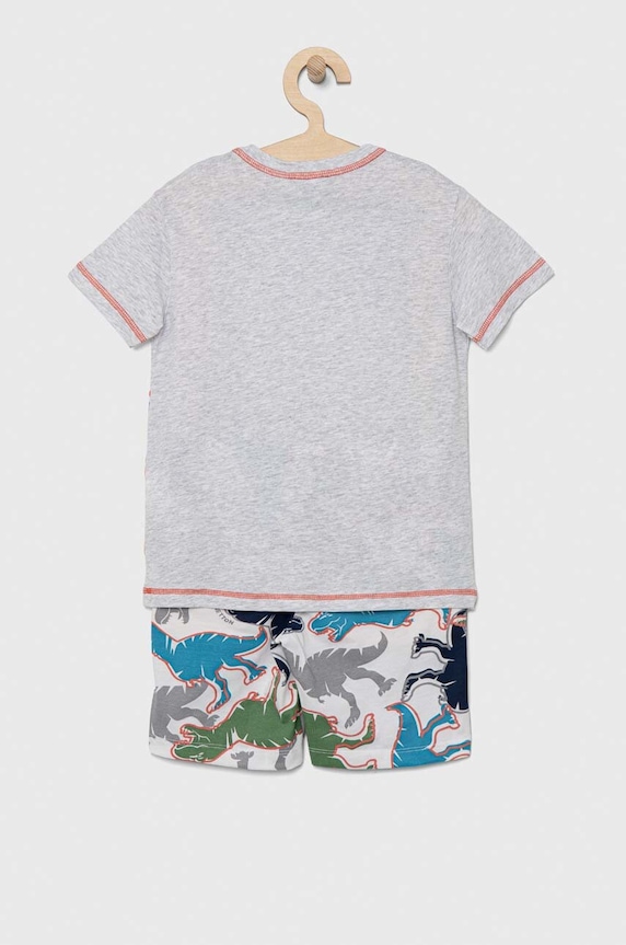 Dječja pamučna pidžama United Colors of Benetton 30960P04I.G.SEASONAL siva SS23