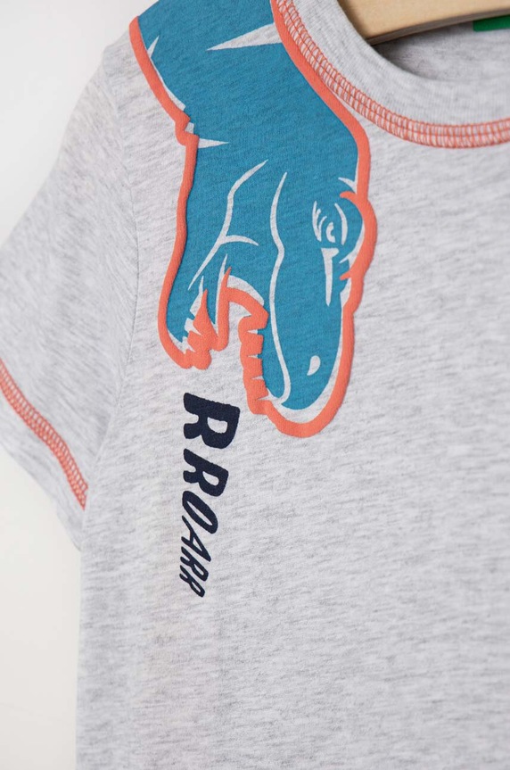 Dječaci Dječja pamučna pidžama United Colors of Benetton 30960P04I.G.SEASONAL siva