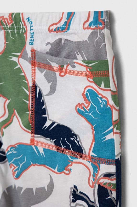Dječja pamučna pidžama United Colors of Benetton siva 30960P04I.G.SEASONAL