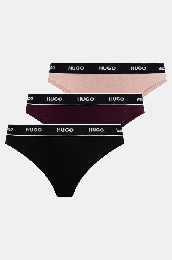 HUGO figi 3-pack nadruk czarny 50480157