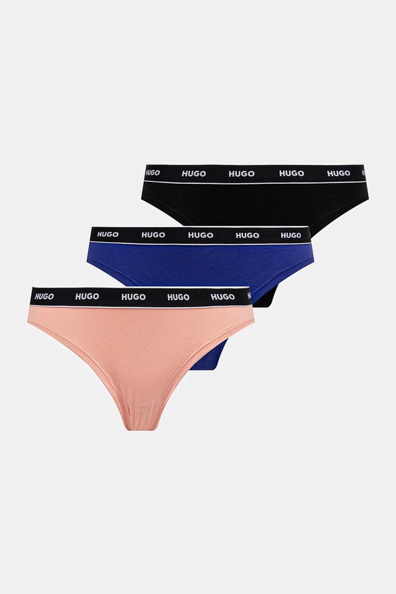 HUGO chiloți 3-pack uni negru 50480157