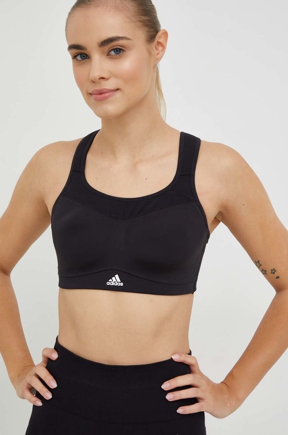 adidas Performance biustonosz sportowy bez fiszbinów czarny HF2297