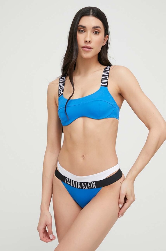 Odzież Calvin Klein biustonosz kąpielowy KW0KW01964.PPYX niebieski