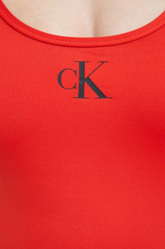 Jednodílné plavky Calvin Klein červená KW0KW01997.PPYX
