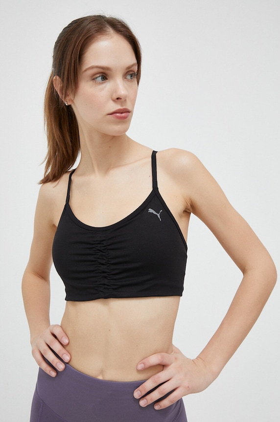 Бюстгальтер для йоги Puma Studio немного упрочнённая чёрный 521602