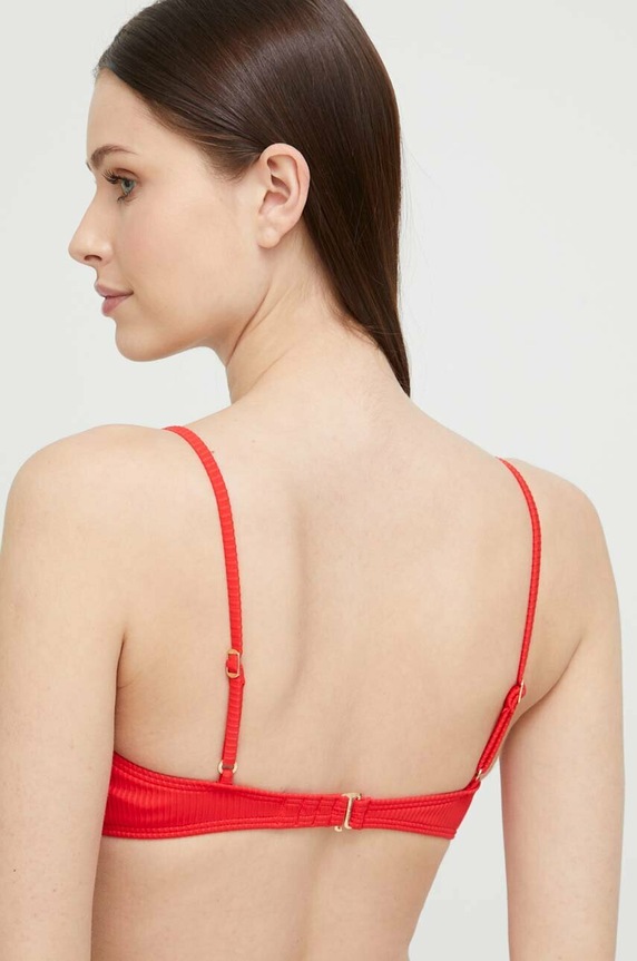 Hollister Co. biustonosz kąpielowy KI311.3076.502 czerwony SS23