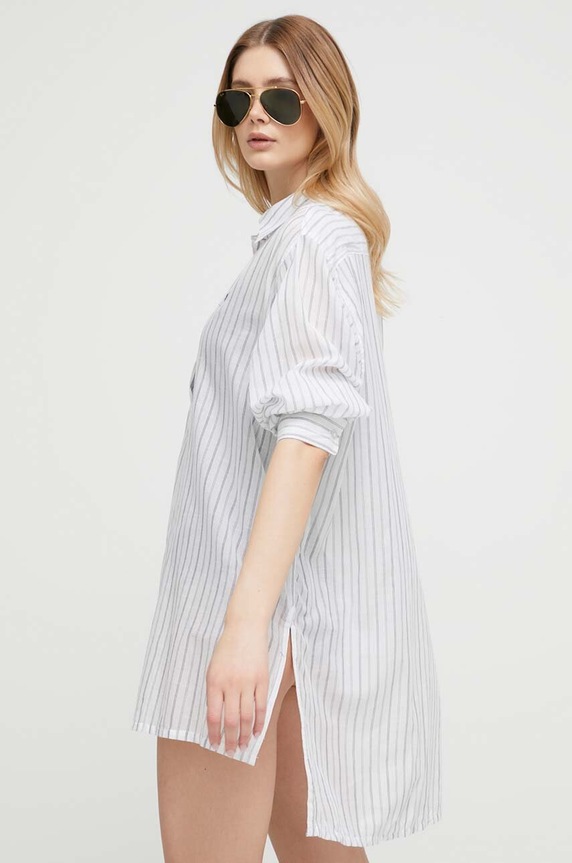 Polo Ralph Lauren koszula piżamowa bawełniana szary 21260374
