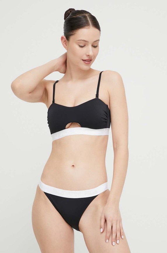 Fila costum de baie din două piese cu balene negru FAW0476