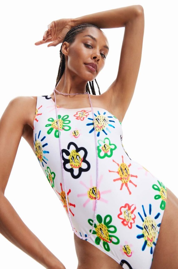 Jednodijelni kupaći kostim Desigual 23SWMK42 bijela SS23
