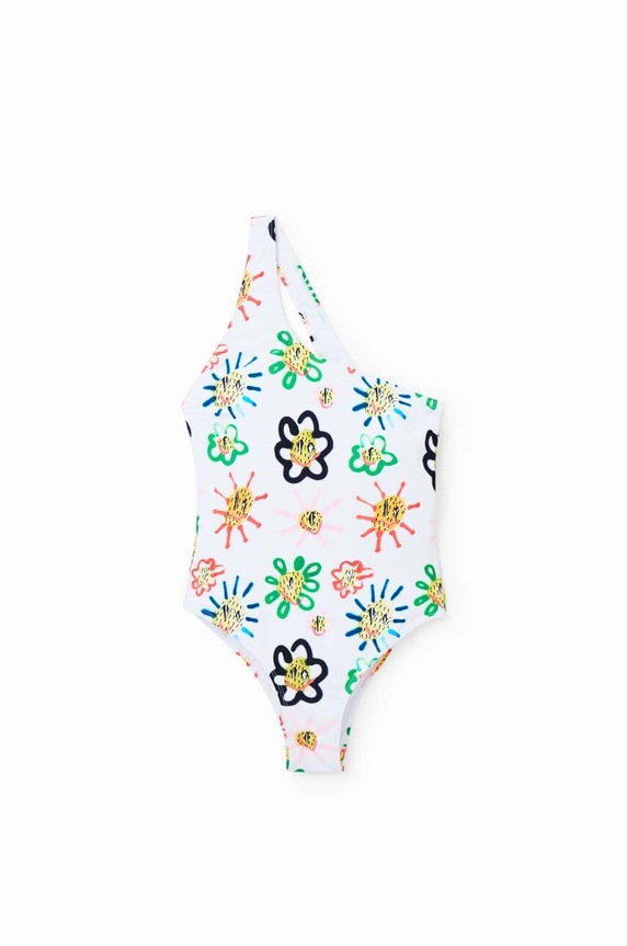 Jednodijelni kupaći kostim Desigual 23SWMK42 bijela