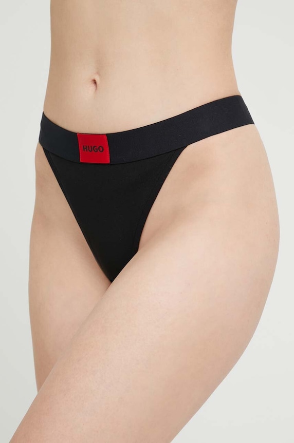 Tangá HUGO STRING RED LABEL tangá čierna 50492326