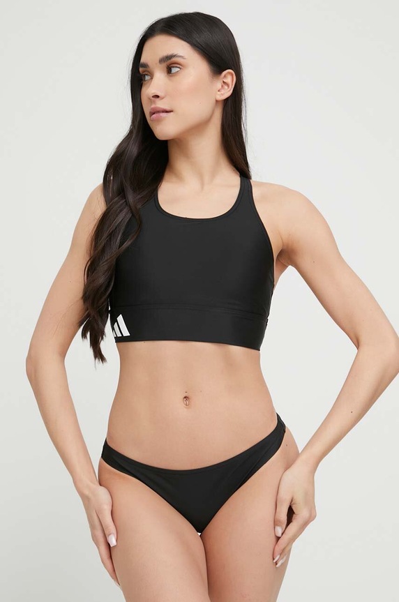adidas Performance costum de baie din două piese usor rigidizat negru HS5328
