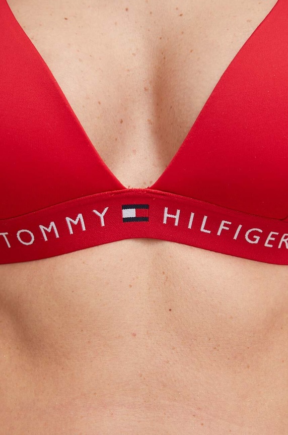 Plavková podprsenka Tommy Hilfiger červená UW0UW04109.PPYX