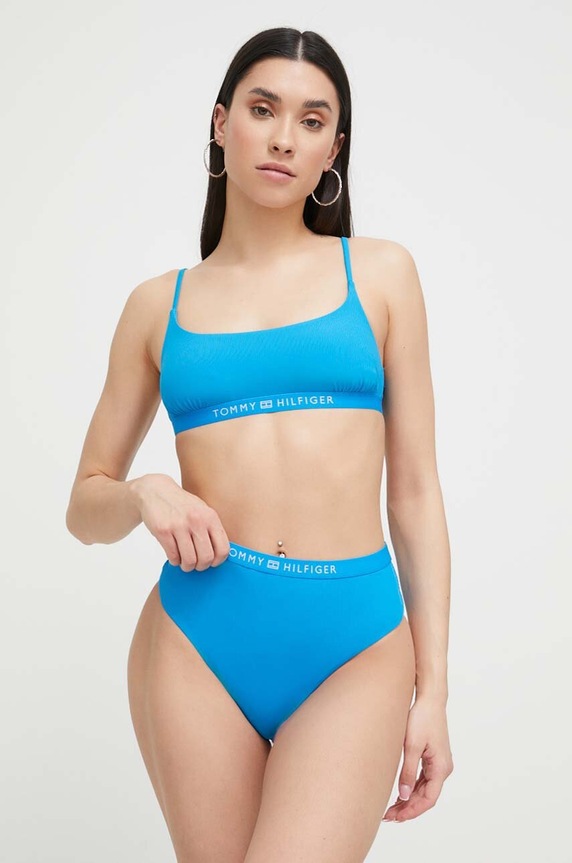Odzież Tommy Hilfiger biustonosz kąpielowy UW0UW04533.PPYX niebieski