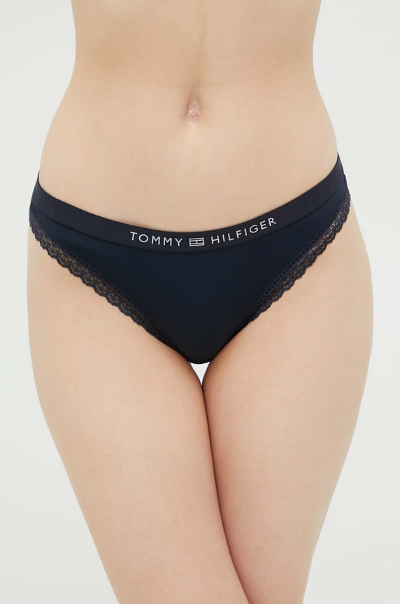 Tommy Hilfiger figi dzianina granatowy UW0UW04183.PPYX