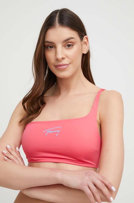 Tommy Jeans biustonosz kąpielowy różowy UW0UW04078.PPYX