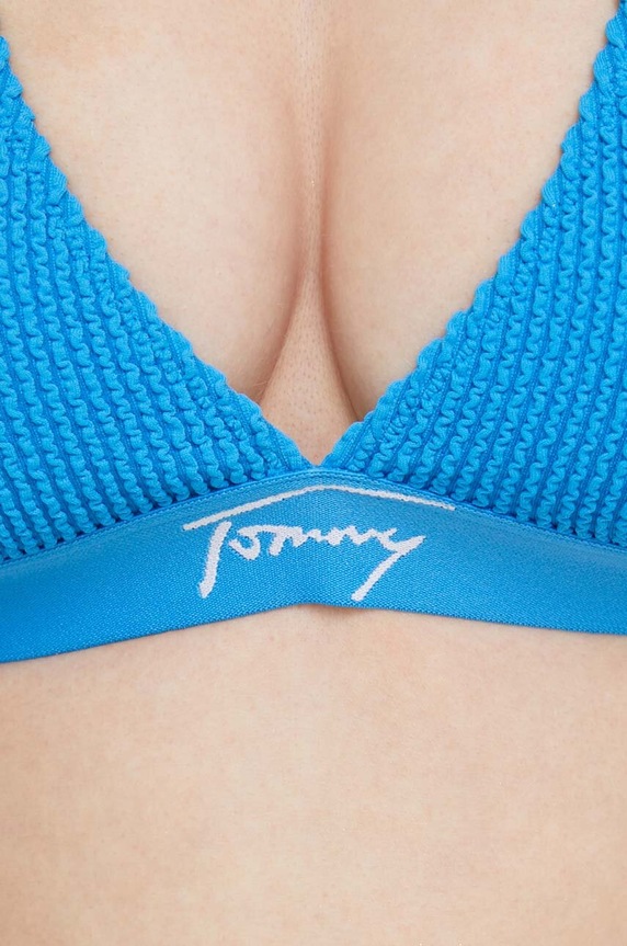 Tommy Jeans biustonosz kąpielowy niebieski UW0UW04489.PPYX