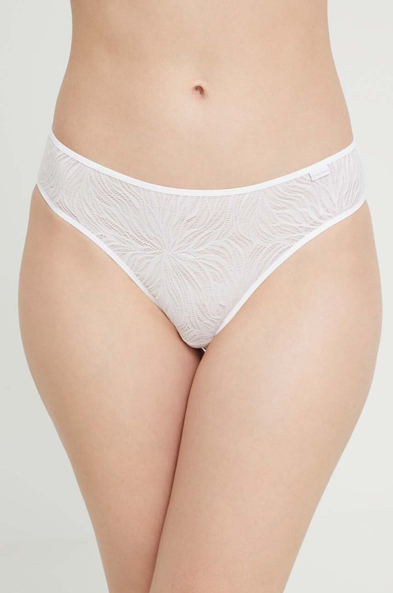 Σλιπ Calvin Klein Underwear πλεκτό ύφασμα λευκό 000QF6879E.PPYX
