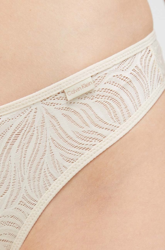 Odzież Calvin Klein Underwear stringi 000QF6878E.PPYX beżowy