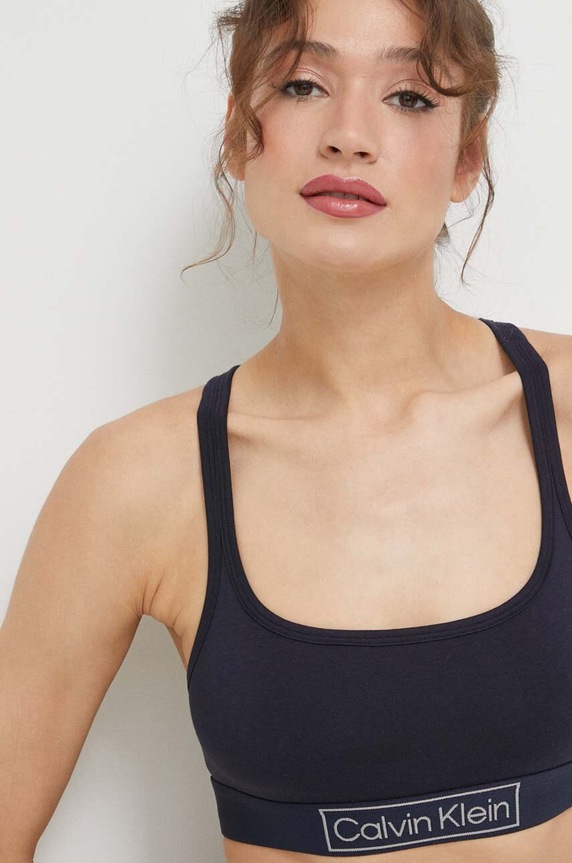 Σουτιέν Calvin Klein Underwear πλεκτό ύφασμα σκούρο μπλε 000QF6768E.PPYX