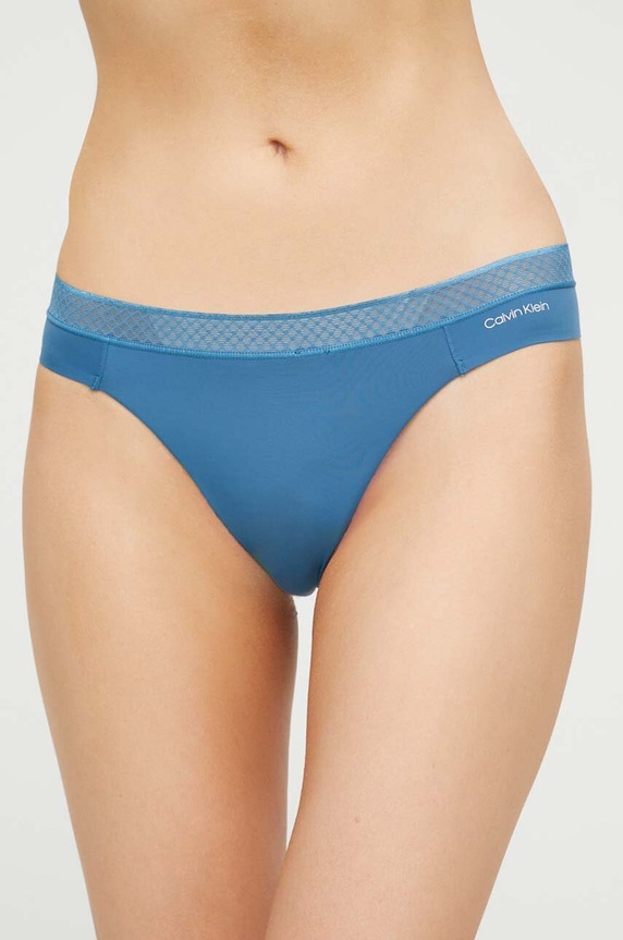 Grudnjak Calvin Klein Underwear bez uzorka plava 000QF6016E.PPYX