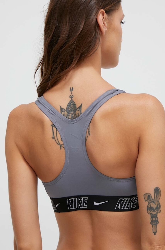 Oblečenie Plavková podprsenka Nike Logo Tape NESSD188 sivá