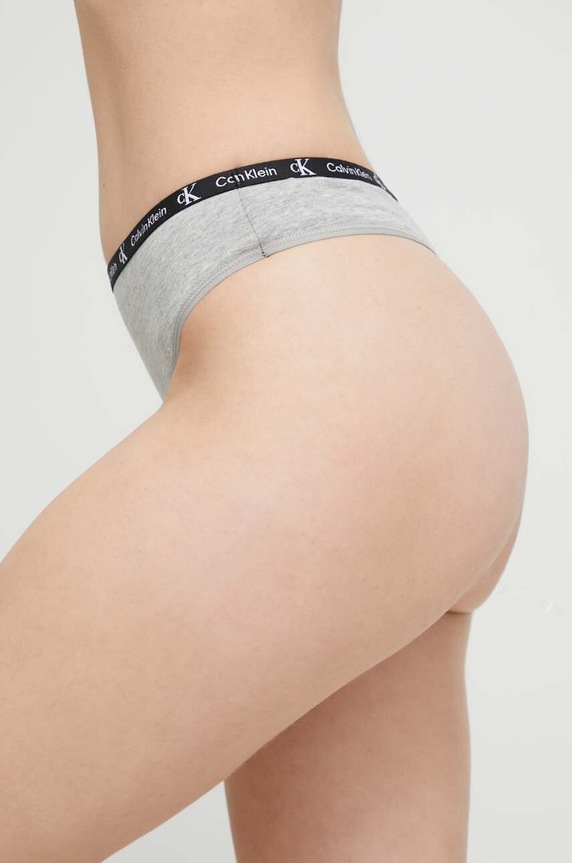 Ρούχα Στρινγκ Calvin Klein Underwear 2-pack 000QD3990E.PPYX γκρί