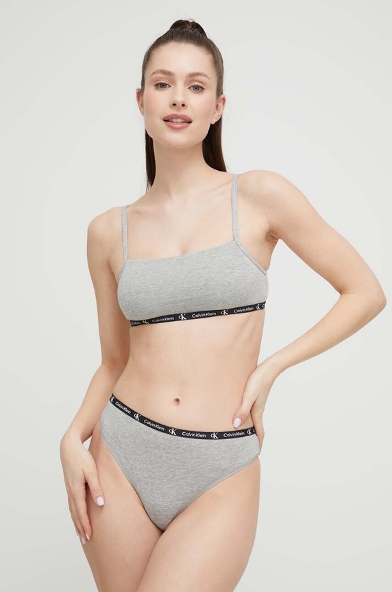 Στρινγκ Calvin Klein Underwear 2-pack 000QD3990E.PPYX γκρί