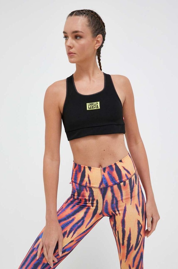 Αθλητικό σουτιέν LaBellaMafia Flame χωρίς μεταλλικές μπανέλες μαύρο LB.26832