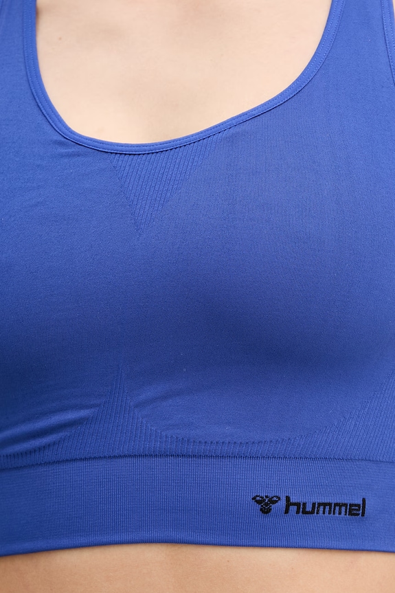 Hummel biustonosz sportowy hmlTIF SEAMLESS SPORTS TOP 210490 niebieski