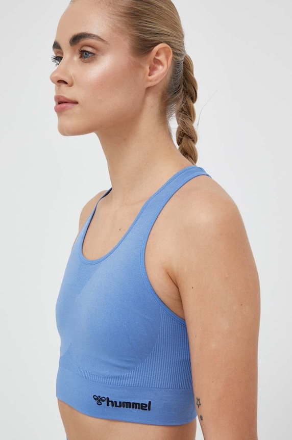 Hummel sportski grudnjak hmlTIF SEAMLESS SPORTS TOP plava 210490