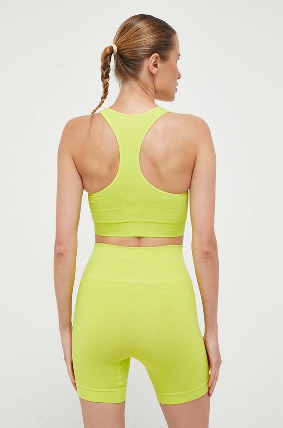 Odjeća Hummel sportski grudnjak hmlTIF SEAMLESS SPORTS TOP 210490 zelena