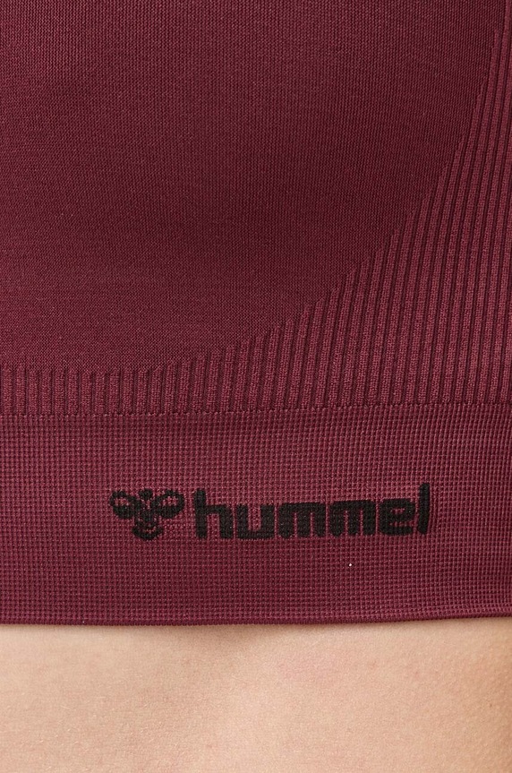 Hummel biustonosz sportowy hmlTIF SEAMLESS SPORTS TOP 210490 bordowy
