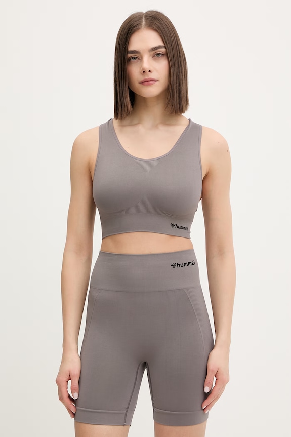 Hummel sportski grudnjak hmlTIF SEAMLESS SPORTS TOP siva 210490