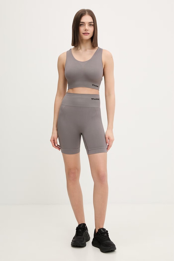 Hummel sportski grudnjak hmlTIF SEAMLESS SPORTS TOP 210490 siva SS26