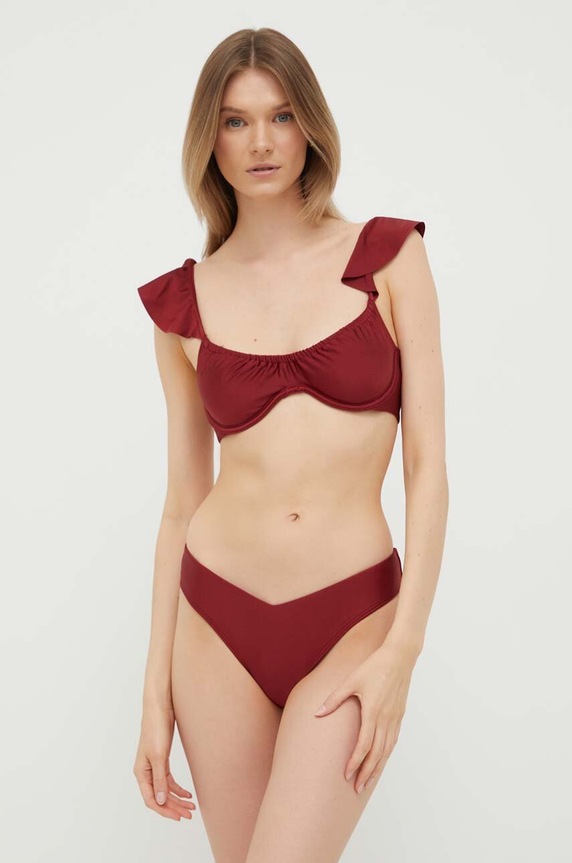 Abercrombie & Fitch bikini felső KI111.3131.565 burgundia SS23