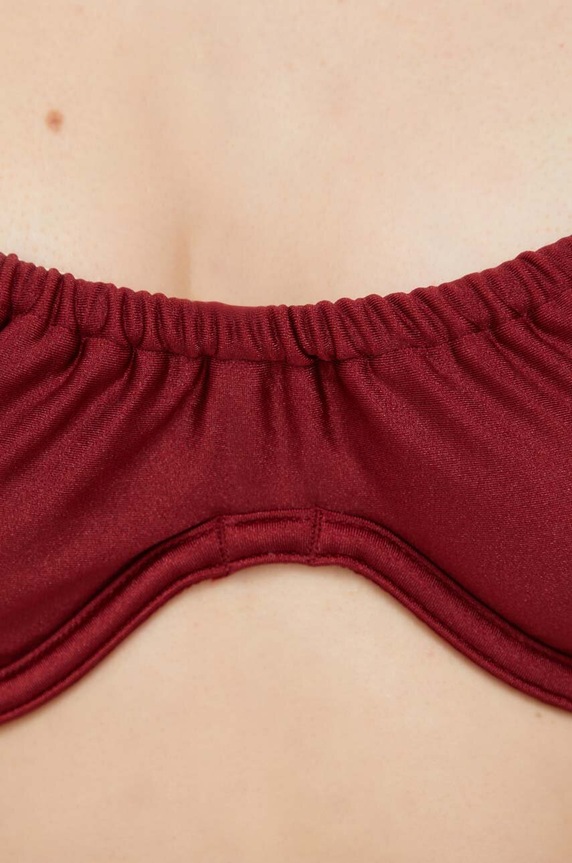 Abercrombie & Fitch bikini felső KI111.3131.565 burgundia