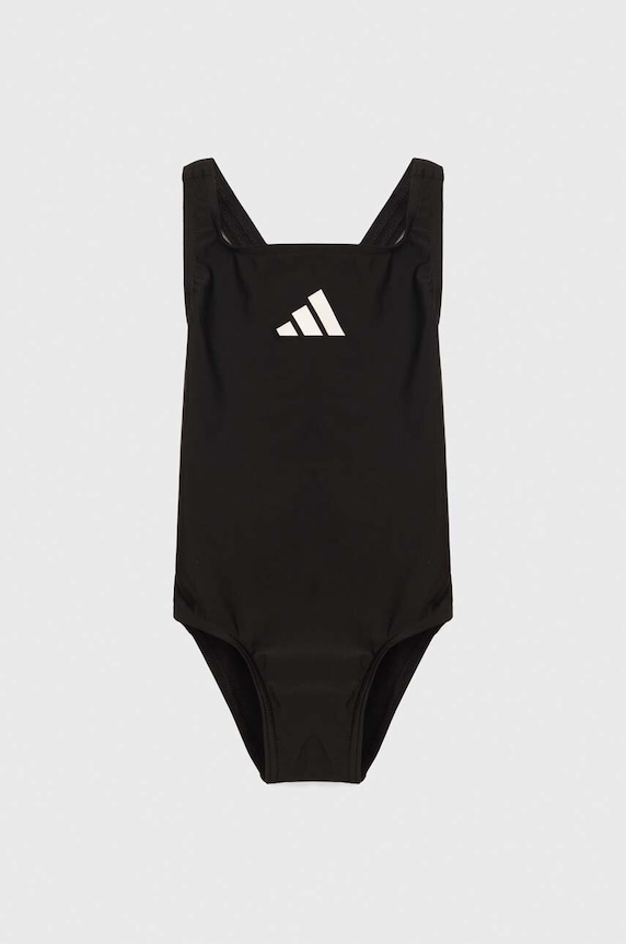 adidas Performance egyrészes gyerek fürdőruha 3 BARS SOL ST melltartó merevítő nélkül fekete HR7477