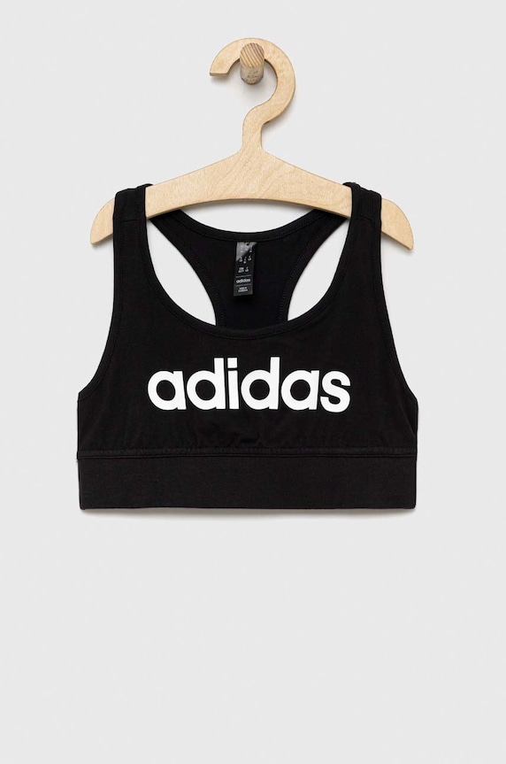 Detská športová podprsenka adidas G LIN CR mäkké čierna IC3155